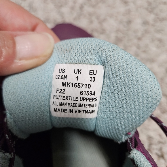 VGUC Merrell Girl's Altalight Hiking Shoes Berry Purple Gray - Picture 6 of 9